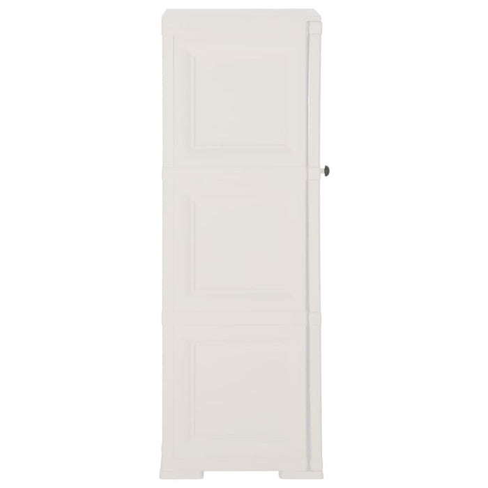Plastic Cabinet 40x43x125 Cm Wood Design Angora White Tablba