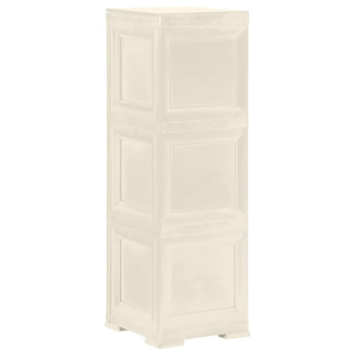 Plastic Cabinet 40x43x125 Cm Wood Design Vanilla Ice Tablbt