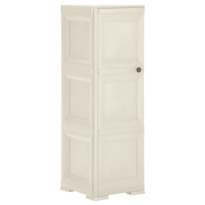 Plastic Cabinet 40x43x125 Cm Wood Design Vanilla Ice Tablbt