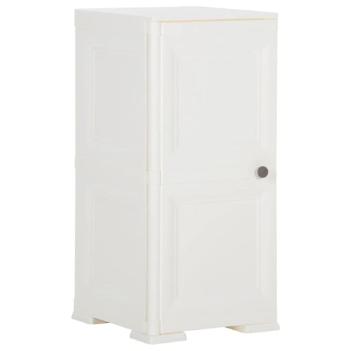 Plastic Cabinet 40x43x85.5 Cm Wood Design Angora White