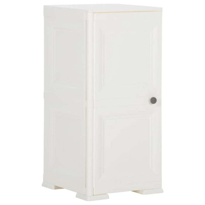 Plastic Cabinet 40x43x85.5 Cm Wood Design Angora White