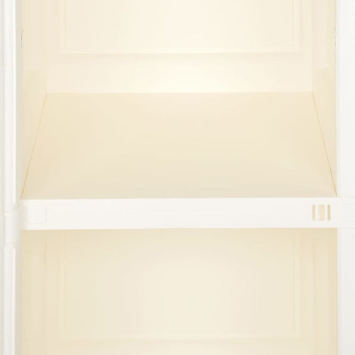 Plastic Cabinet 40x43x85.5 Cm Wood Design Angora White
