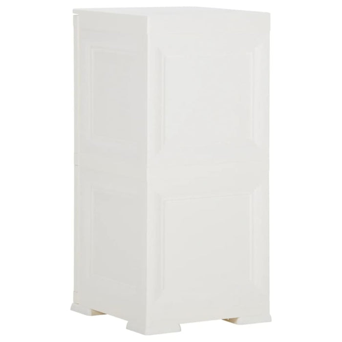 Plastic Cabinet 40x43x85.5 Cm Wood Design Angora White