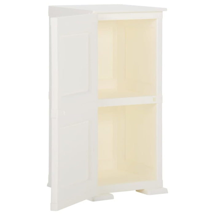 Plastic Cabinet 40x43x85.5 Cm Wood Design Angora White