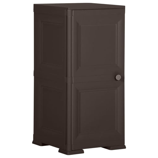 Plastic Cabinet 40x43x85.5 Cm Wood Design Brown Tablob