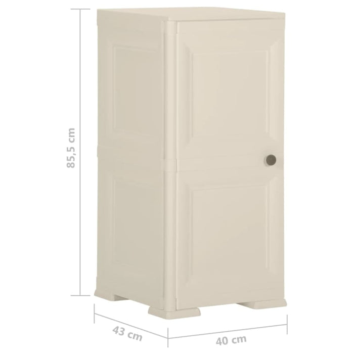 Plastic Cabinet 40x43x85.5 Cm Wood Design Vanilla Ice Tablbi