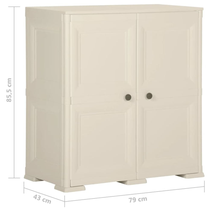 Plastic Cabinet 79x43x85.5 Cm Wood Design Vanilla Ice Tabpkp
