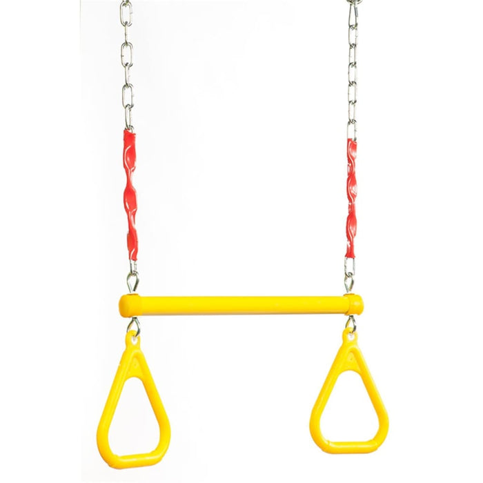 Plastic Steel Trapeze With Rings & Chain - Two Colours