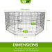 Pet Playpen 8 Panel 24in Foldable Dog Cage + Cover