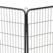 Dog Playpen 8 Panels Steel Black Oibpia