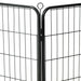 Dog Playpen 8 Panels Steel Black Oibpio