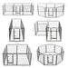 Dog Playpen 8 Panels Steel Black Oibpio