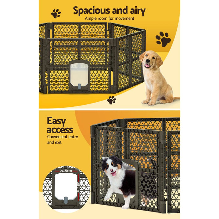 I.pet Pet Dog Playpen Enclosure 6 Panel Fence Puppy Cage