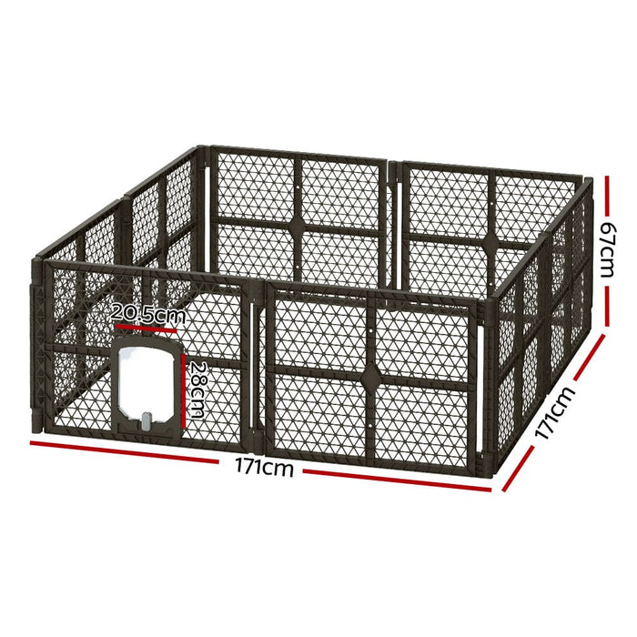 I.pet Pet Dog Playpen Enclosure 8 Panel Fence Puppy Cage