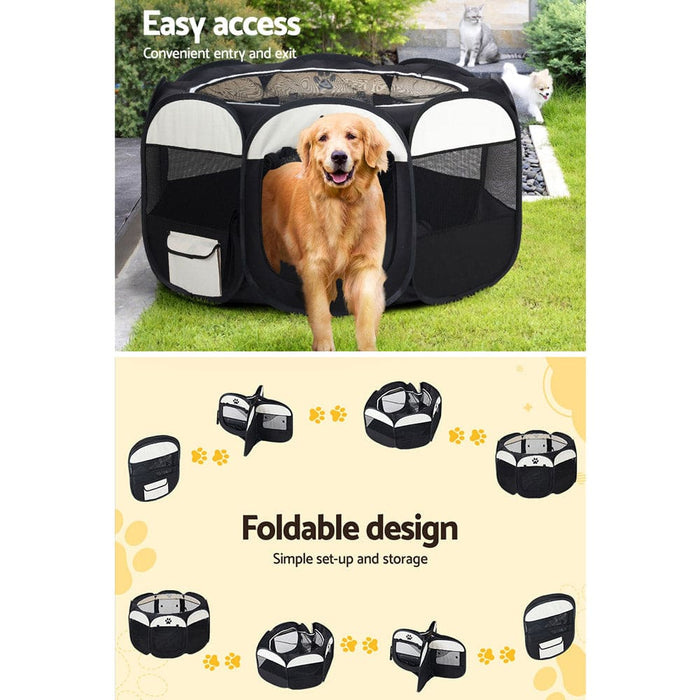 Pet Dog Playpen Enclosure Crate 8 Panel Play Pen Tent Bag