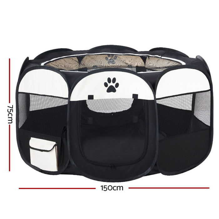 Pet Dog Playpen Enclosure Crate 8 Panel Play Pen Tent Bag