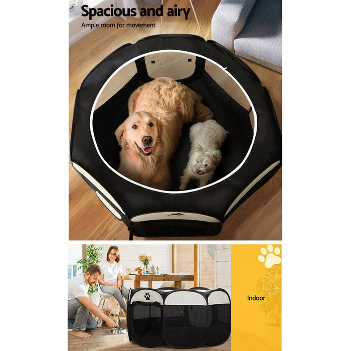 Pet Dog Playpen Enclosure Crate 8 Panel Play Pen Tent Bag