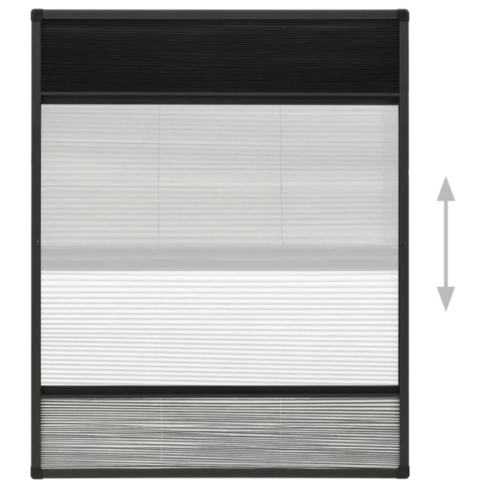 Plisse Insect Screen for Windows Aluminium 80x100 Cm