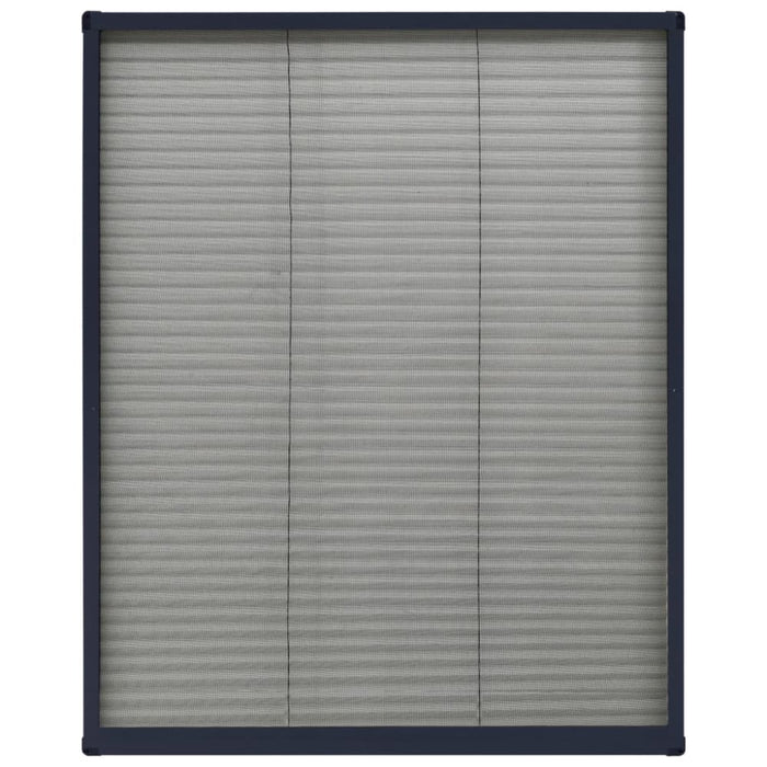 Plisse Insect Screen for Windows Aluminium Anthracite 60x80