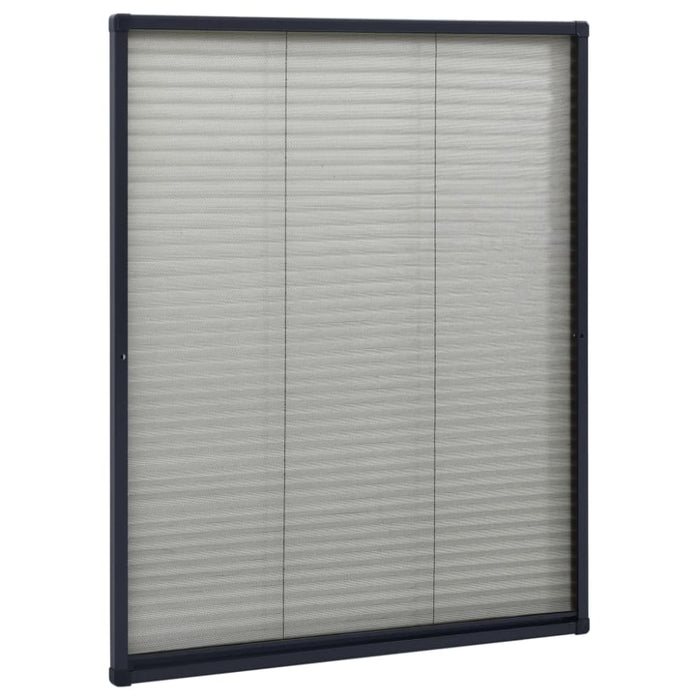 Plisse Insect Screen for Windows Aluminium Anthracite 60x80