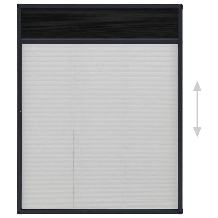 Plisse Insect Screen for Windows Aluminium Anthracite 60x80
