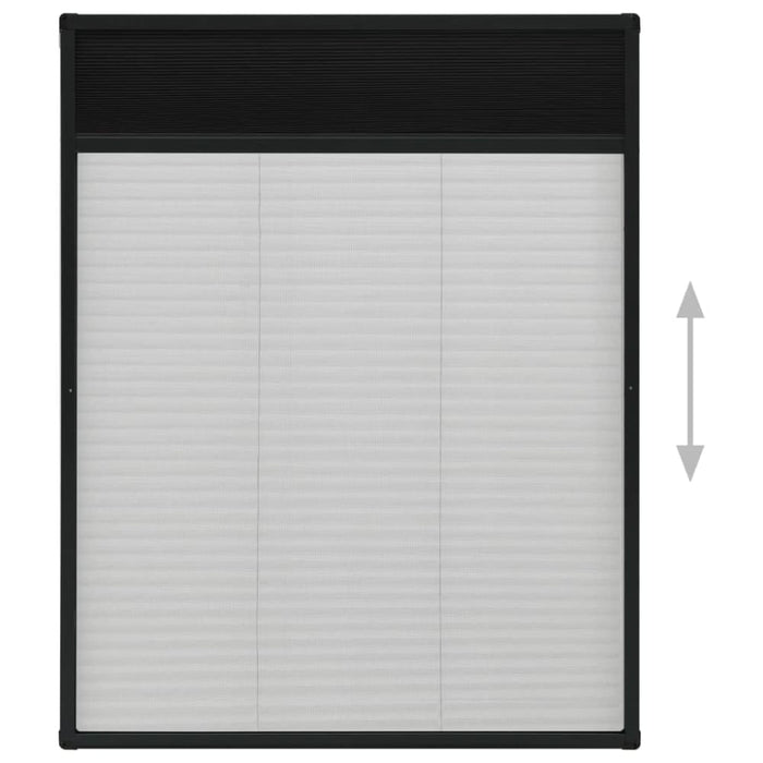 Plisse Insect Screen For Windows Aluminium Anthracite 80x100