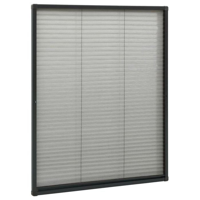 Plisse Insect Screen For Windows Aluminium Anthracite 80x100