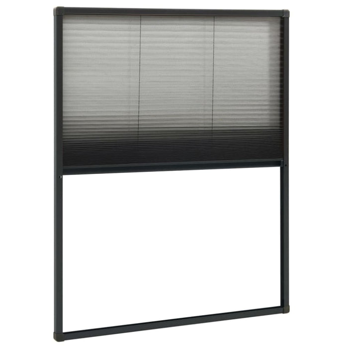 Plisse Insect Screen For Windows Aluminium Anthracite 80x100