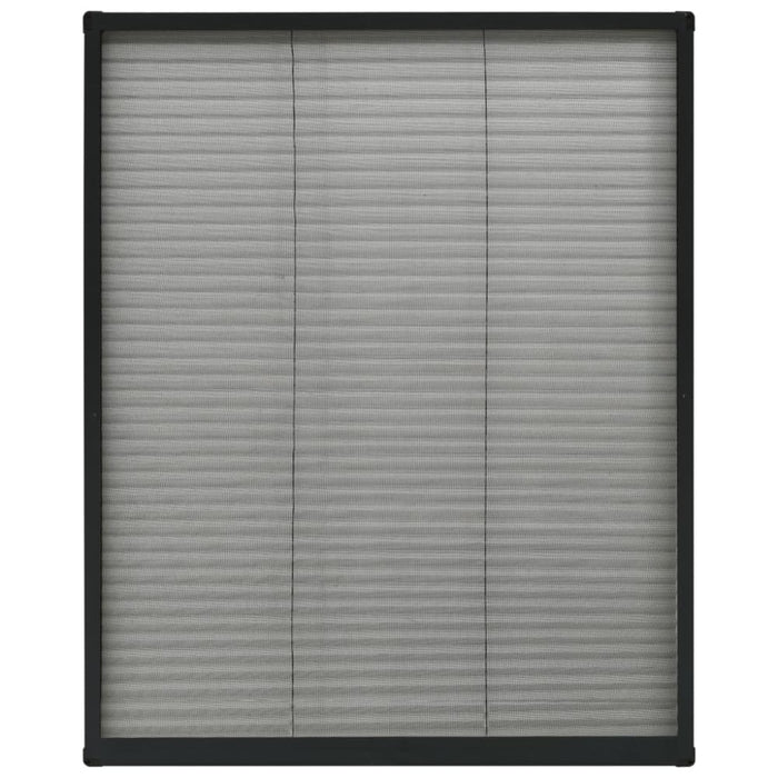 Plisse Insect Screen For Windows Aluminium Anthracite 80x100