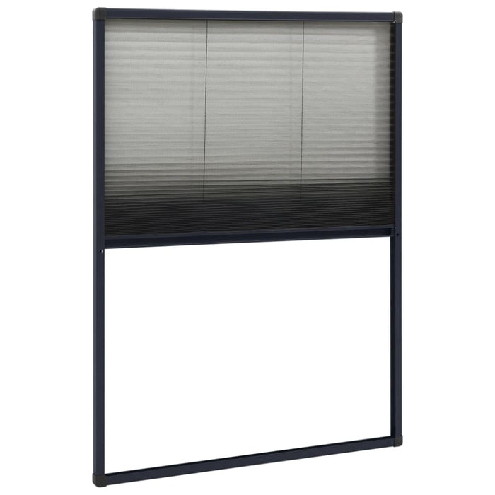 Plisse Insect Screen for Windows Aluminium Anthracite