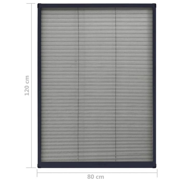 Plisse Insect Screen for Windows Aluminium Anthracite