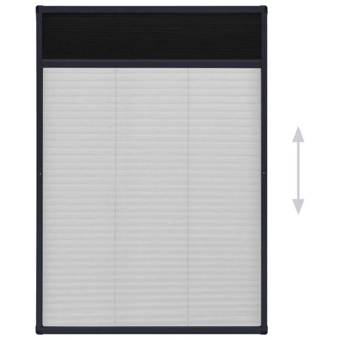 Plisse Insect Screen for Windows Aluminium Anthracite
