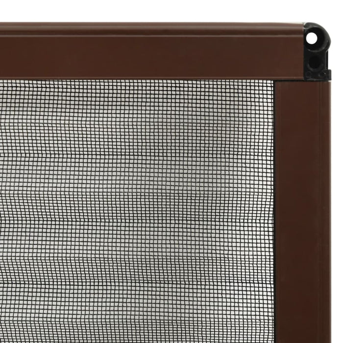 Plisse Insect Screen For Windows Aluminium Brown 80x100 Cm
