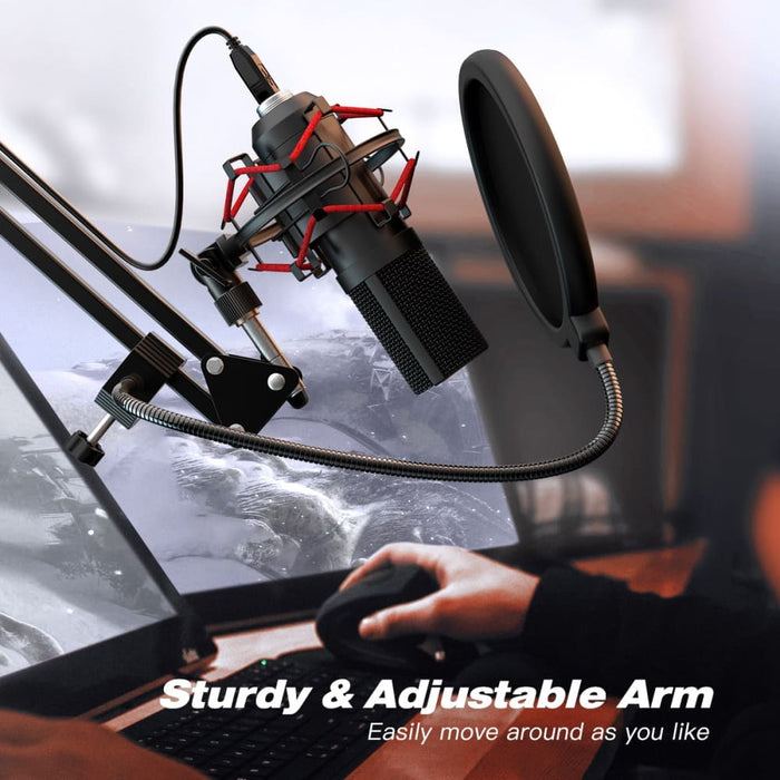 Plug & Play Microphone Set With Flexible Arm Stand