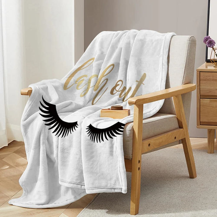 Plush Flannel Fleece Throw Blanket for Sofa Bed and Couch