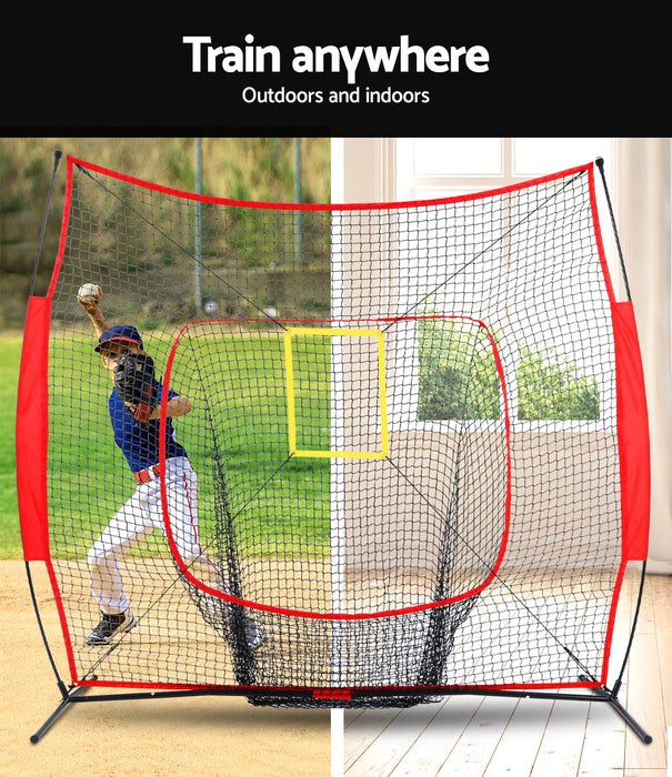 Portable Baseball Training Net Stand Softball Practice Sports Tennis