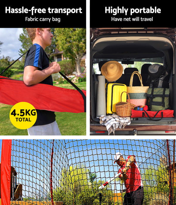 Portable Baseball Training Net Stand Softball Practice Sports Tennis