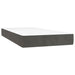 Pocket Spring Bed Mattress Dark Grey 90x190x20 Cm Velvet