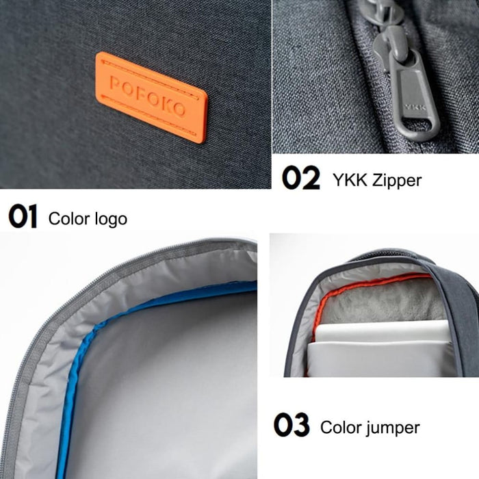 Pofoko A800 Series Polyester Waterproof Laptop Handbag