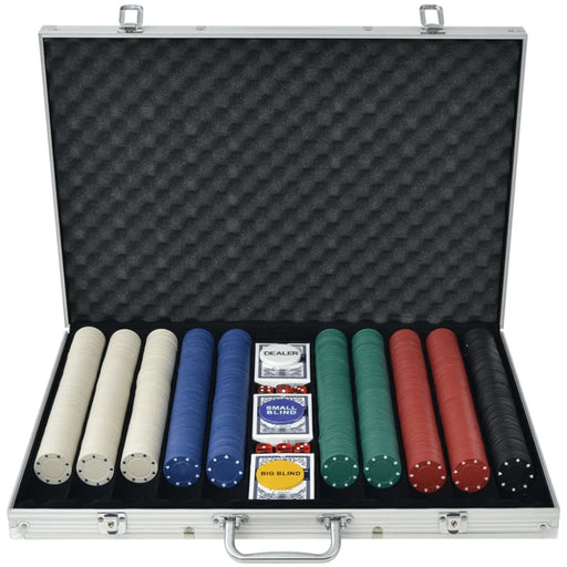 Poker Set With 1000 Chips Aluminium Nbono