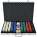 Poker Set With 1000 Chips Aluminium Nbono