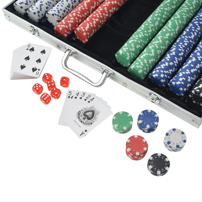 Poker Set with 1000 Chips Aluminium Nbont