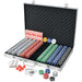 Poker Set with 1000 Chips Aluminium Nbont