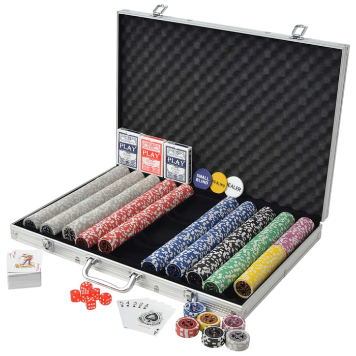 Poker Set with 1000 Laser Chips Aluminium Nbonp