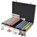 Poker Set with 1000 Laser Chips Aluminium Nbonp