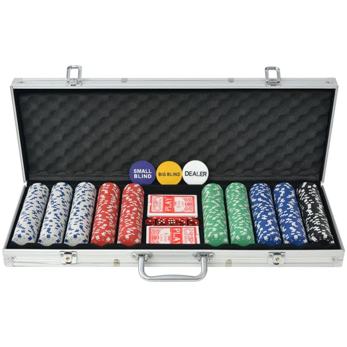 Poker Set with 500 Chips Aluminium Nbonx