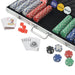 Poker Set with 500 Chips Aluminium Nbonx
