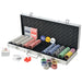 Poker Set with 500 Laser Chips Aluminium Nbona