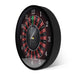 Poker Roulette Wall Clock with Black Metal Frame Las Vegas