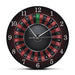 Poker Roulette Wall Clock with Black Metal Frame Las Vegas